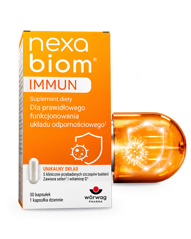 nexabiom® IMMUN - opakowanie i kapsułka