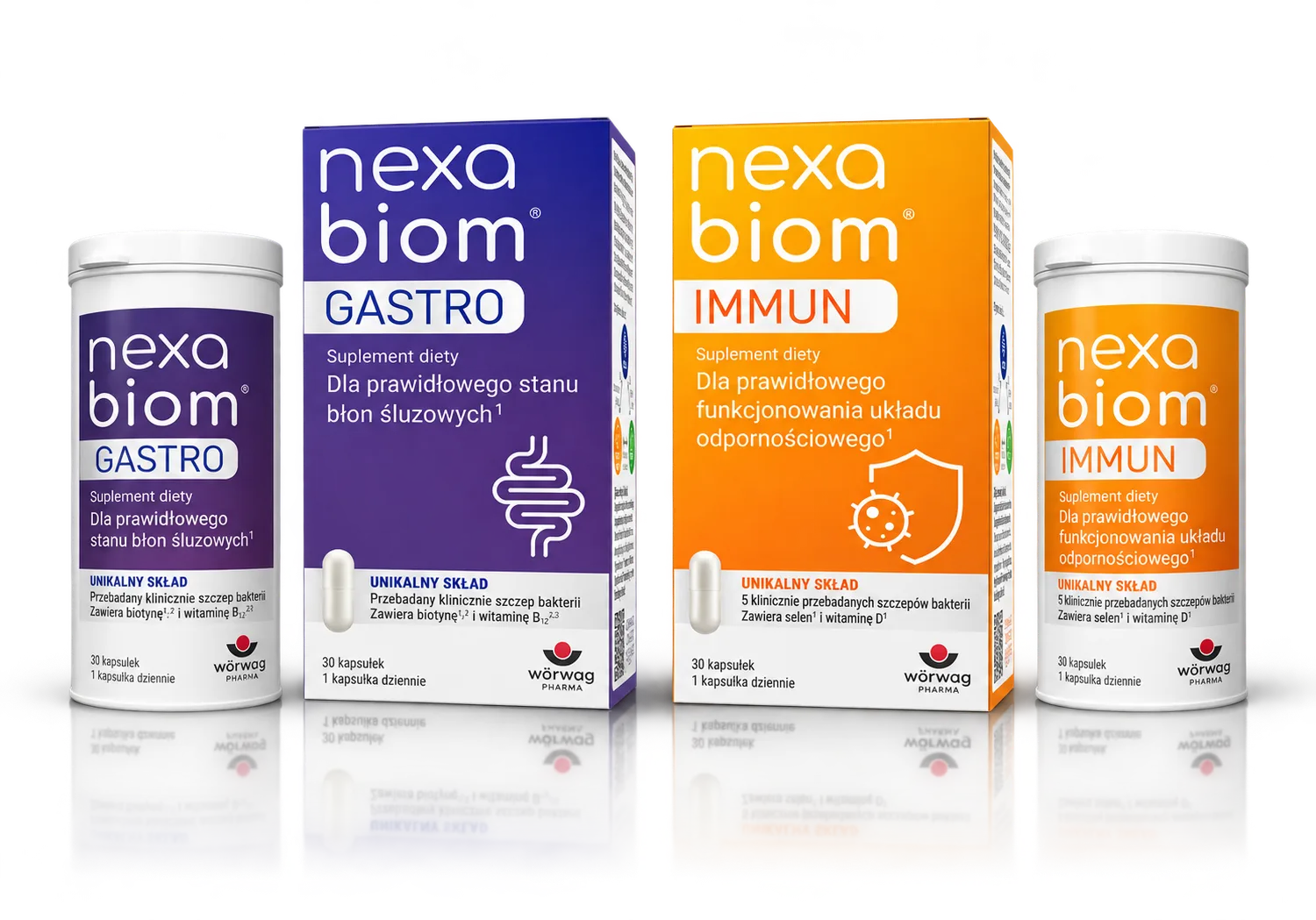 Linia produktów nexabiom®: GASTRO i IMMUN